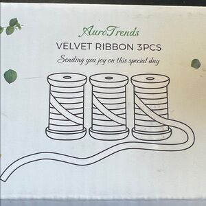 AuroTrends Velvet Ribbon 3pcs (green)